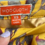 Modcloth  Yellow Ikebana Floral Skirt Size XS A Line Twirl Midi Pockets Photo 2