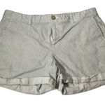 Gap Preppy Pinstripe Cuffed Girlfriend Shorts White & Blue Twee Size 12 Photo 0