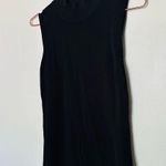 NICHOLAS Women's Compact Column Black Mock Neck Side Slit Midi Dress Size Large Photo 3