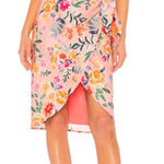 Lovers + Friends  Revolve Orchid Dress Sunset Floral Faux Wrap‎ Cocktail Medium M Photo 0