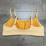 Athleta  Scoop Jacquard Swim Bikini Top Yellow White‎ Print Size Small Photo 2