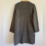 Line The Label Snap Front Mid Length Knit Coat Size Small Pockets Black Photo 3