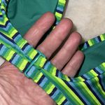 Aerie Striped Bikini SET Triangle Top L & Bikini Brief S Women’s Green & Blue Photo 3