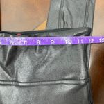 Spanx  Women's Black Shiny Metallic Leggings Texture Sz Small Moto Faux Leather Photo 6