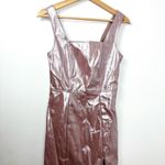Love, Fire Love Fire Holographic Blush Pink Faux Leather Bodycon Mini Dress Size Small Photo 4