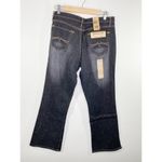 Jeanstar Women Y2K Low Rise Flare Jeans Size 12 NWT Festival Dark Wash Grunge Blue Photo 1