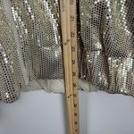 Serra Sequin Bomber Jacket Gold 90s Glam Aldi Tik Tok Viral Ladies Sz L Y2K NWT Photo 8