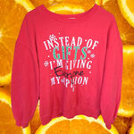 Wound Up ‎ Instead of Gifts... Christmas Holiday Sweatshirt Size Large Photo 0