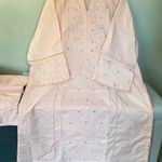 Pakistani designer 2 piece cotton lown suit Pink Size M Photo 4
