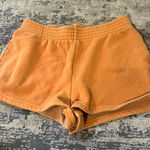 TNA Cozy Orange Fleece Shorts Size Small Photo 0