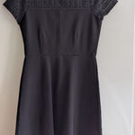 Women's J.Crew Black Lace Top Mini Dress Size 4 Photo 0