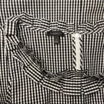 Talbots  Gingham Ruffled Sheath Dress Black and White Check Print 2 XS Photo 7