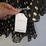 Self Portrait Dot Fil Coupe Mini Dress Gold Size 0 Photo 8
