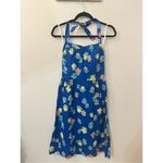 Malia Honolulu Vintage 60s Blue Floral Halter Dress XS Photo 12