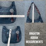 Brighton  Hobo Bag Black Brown‎ Kodiak Leather Hobo Shoulder Boho Y2k 70s 90s Photo 4