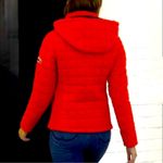Superdry Hooded Box Quilt Fuji Puffer Jacket in Bright Red Slim Fit Size M Photo 6