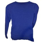 LC Lauren Conrad Lauren Conrad M Navy Blue Crew Neck Lightweight High Low Lovebird Sweater Photo 1