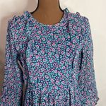 Banjanan Blue Miranda bracelet sleeve maxi dress in mini floral print size S Photo 5