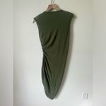 Veronica Beard NWT  Brompton Side Cinch T-Shirt Dress Bright Army Green Size XS Photo 4