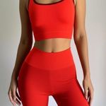 Torrid  Orange Ribbed Scoop Neck Cropped Activewear Bralette Crop‎ Top Size 2 Photo 0