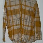 American Eagle  Yellow Hooded Flannel Photo 0