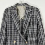 ZARA Plaid Double Breasted Tweed Blazer Small Photo 4