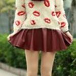 H&M Burgundy Knit Infinity Scarf Photo 3