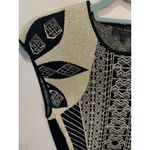 Ted Baker Jenkins Dress Black Gold Fit and Flare Sz 2 Photo 3