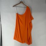 Show Me Your Mumu Show Me Your MuMu Trish Vibrant Orange Chiffon One Shoulder Dress Size L Photo 6