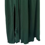 Baltic Born  Jennifer Hunter Green Flutter Tassel Tie Double Slit Midi Dress sz S Photo 4