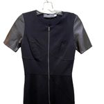 Hunter Bell Hunter Difon by  Leather Knit Sheath Dress Black Size Small Photo 2