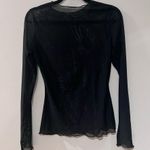 Amazon Women’s Black Long Sleeve Mesh Top NWT Photo 2