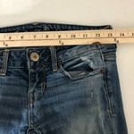 American Eagle Jeans Skinny Medium Wash Distressed Ripped Stretch 00 Short Photo 4