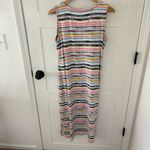 Talbots  Painterly Stripe Henley Midi Dress. Size Medium. Photo 8