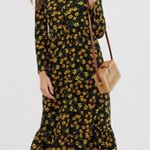 Free People  | Tiers of Joy Floral Midi Dress Long Sleeve | M Photo 0