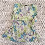 Vintage Green Floral Sheer Y2k Coquette Tank Top Photo 0