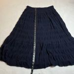 Max Studio Tiered Midi Skirt Size L Prairie Cottagecore Coastal Boho Festival Photo 5