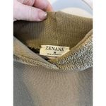 Zenana Terry Cloth Womens M Tan Pullover Hoodie Sweatshirt cropped stretch warm Photo 6