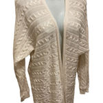 Ralph Lauren Lauren  LRL Black Label Ivory Cableknit Open Cardigan Sz L/XL Cozy Photo 0