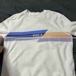 Rag and Bone  White Glitch Crewneck Sweatshirt in Medium Photo 10