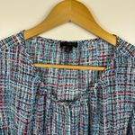 Talbots  Womens Multicolor Semi Sheer Long Sleeve Blouse Sz LP‎ | Colorful Office Photo 3