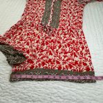 Free People Gardenia Combo Red White Floral Medallion Print Resortwear Romper Photo 7