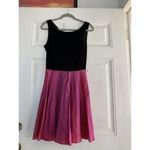 VTG Byer Too! California Junior’s Size 11 Dress Black Velvet Pink Purple Photo 1