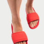 Bamabones Pilo Slide Sandals Red Size 7 / 8 Washable Comfort Streetwear NEW NWT Photo 0