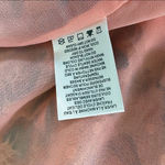 Joie  Coral Floral Blouse Tunic Tie Neck Chiffon Size Medium Photo 5