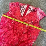 Elie Tahari Pink Feather Embroidered Tulle Midi Dress Photo 2