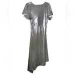 We Wore What NWT  Asymmetrical Silver Cut-out Dress - large Photo 3
