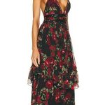 Rococo Sand Tiered Maxi Dress, Black Red Roses, Size XS New w/Tag $478 SOLD OUT Photo 2