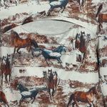 Women’s Horse Crop Top, Western Fashion Brown Photo 8