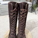 Timberland  Y2K Moorland Hollace Tall Brown Suede Lace-Up Boots Sherpa Lined 7.5M Photo 8